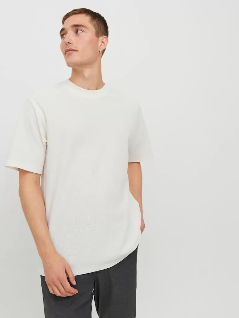 JACK&JONES DAMIEN LOOSE FIT T-SHIRT Tofu-Men T-shirts