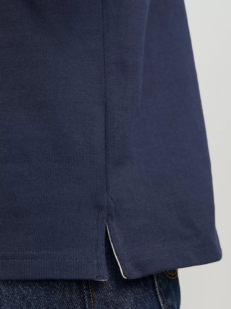 JACK&JONES HERITAGE RELAXED FIT LONG SLEEVE POLO Night Sky-Men Polos