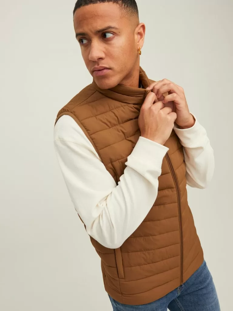 JACK&JONES RECYCLE SLEEVELESS JACKET Rubber-Men Jackets | Transitional weather | Vests & Bodywarmers | Lightweight | Outerwear | Jackets &Coats